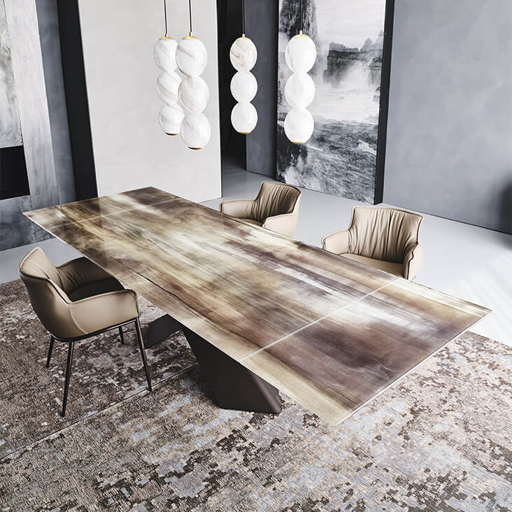 伸縮餐桌設計 Cattelan Italia Tyron Keramik Table餐桌材質