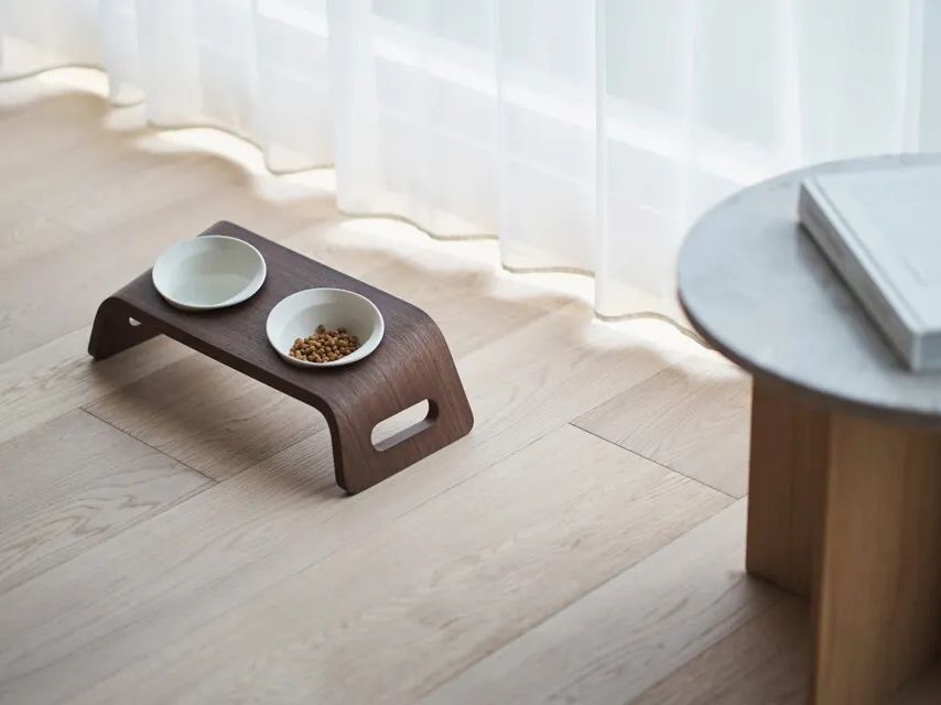 KARIMOKU CAT TABLE 實木貓碗架 日本進口家具 實木家具 寵物餐桌