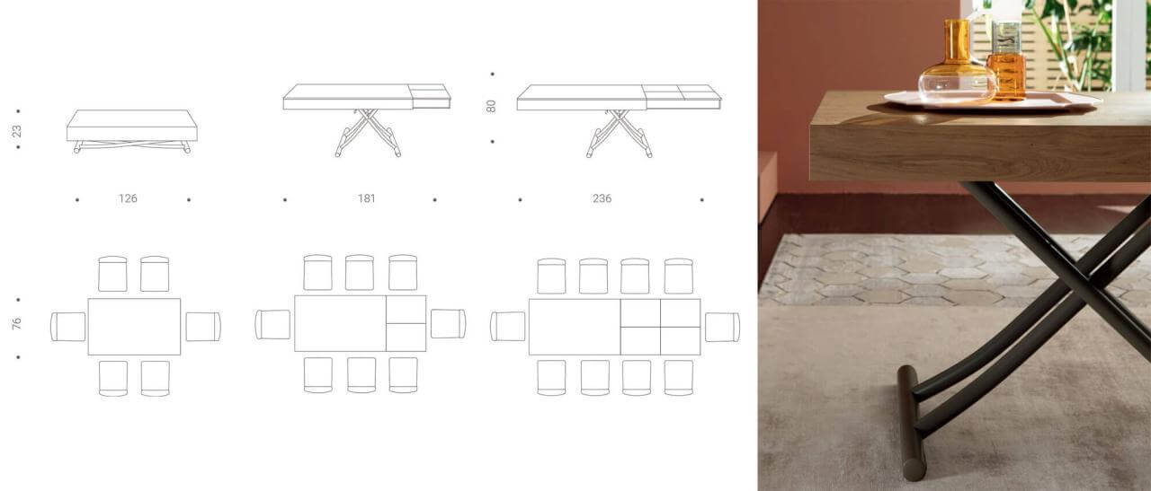 變形餐桌椅推薦 OZZIO-NEWOOD/NEXUS 義大利家具