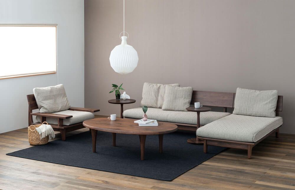 日本進口傢俱品牌 HIDA飛驒產業株式會社 實木茶几推薦 實木L型沙發