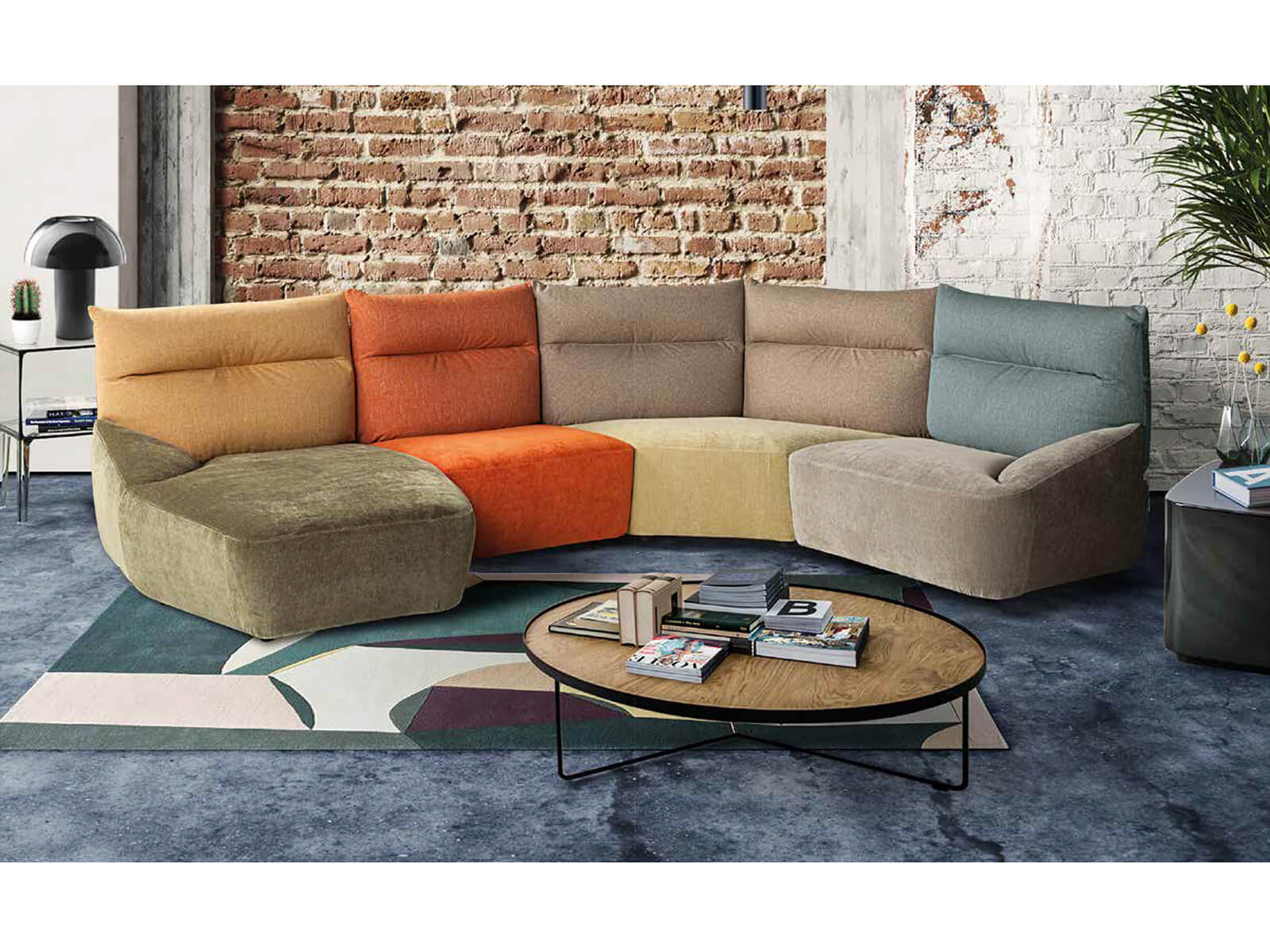 進口家具沙發 模組化彩色拼接