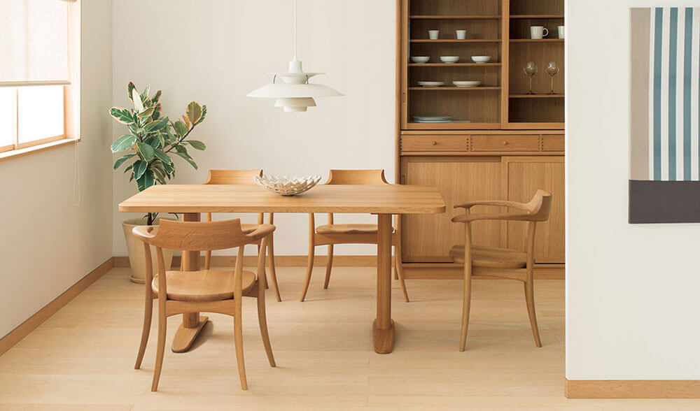 日本進口傢俱品牌 HIDA飛驒產業株式會社 實木餐桌 實木餐椅