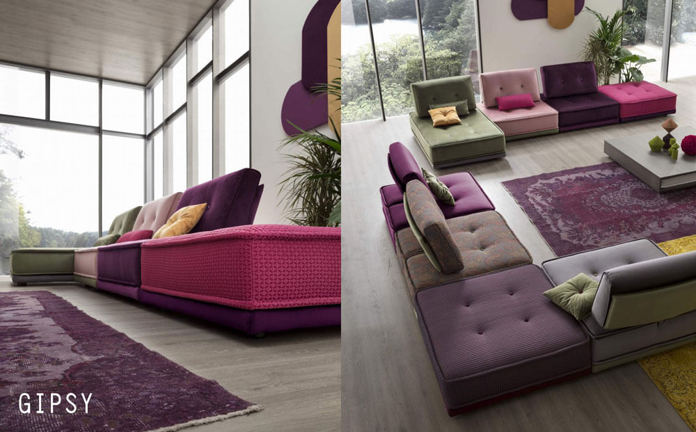 AERRE ITALIA 進口沙發推薦品牌 GIPSY模塊型沙發設計