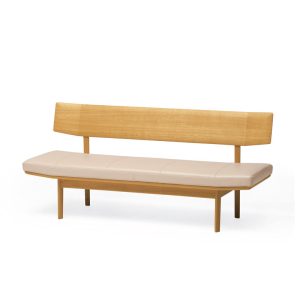 實木沙發推薦CondeHouse_日本進口木製家具WING LUX LD Bench (with backrest)